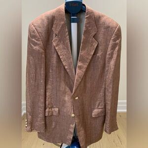 Vintage 90s Hugo Boss Linen/Wool/Silk Blend Blazer 
Size 48
